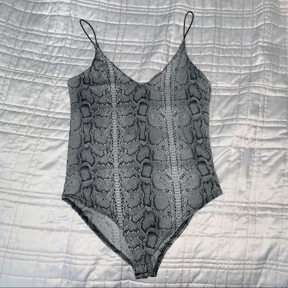Snake print bodysuit